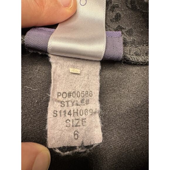 NYDJ Womens Velvet Burnout Legging Pull On Pants Fairy Grunge 6 Black Whimsigoth - Picture 11 of 13